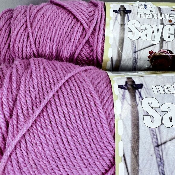 Natura Sayelle Yarn Light Rose Pink Lot of 4 Skeins 4 Ply Worsted Acrylic - Picture 3 of 10